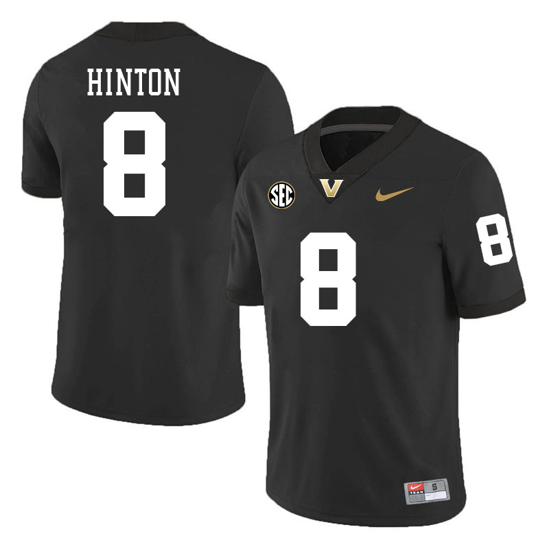 Vanzale Hinton Jersey,Vanderbilt Commodores #8 Vanzale Hinton Football Jersey,Uniforms-Black